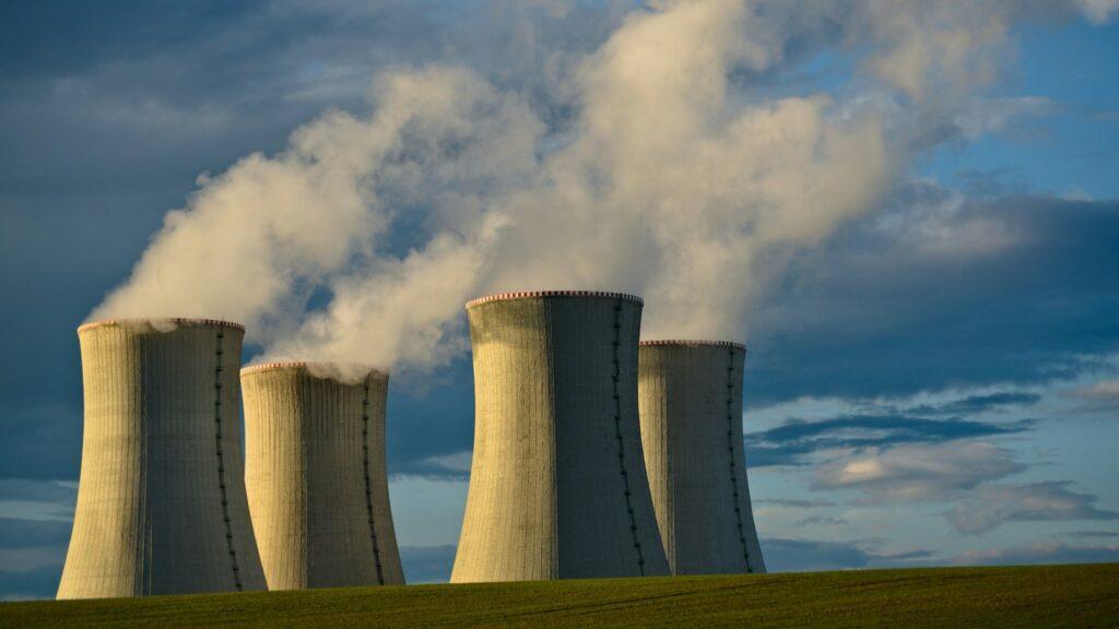 Cooling towers at a nuclear power plant